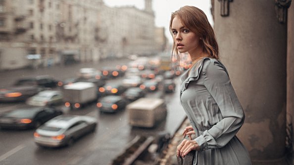 Girl In Portrait Dress