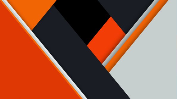 Orange Black Material Design 8k