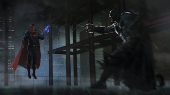 Batman Uses Sling Shot