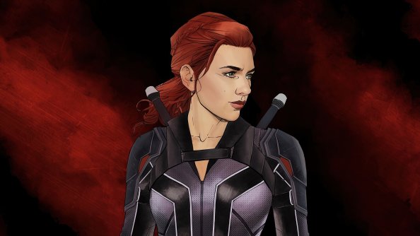 Black Widow Artwork 4k 2020