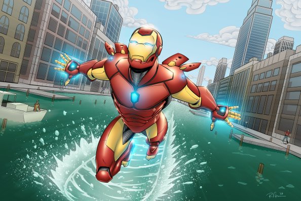 Iron Man Above The Water