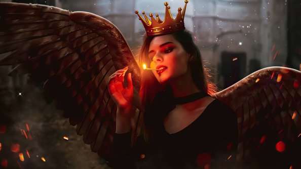 Demon Girl Burning The Fire