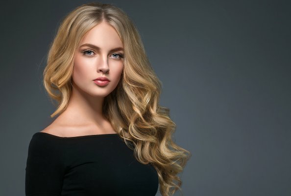 Girl Blonde Hair Glance 4k