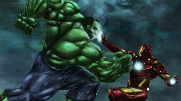 Iron Man Vs Hulk Art