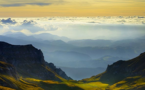 Sea Of Sky Landscape 4k