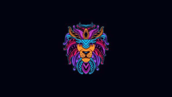 Lion Minimal 4k