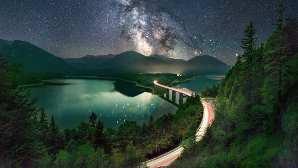 Milky Way Road Long Exposure 5k