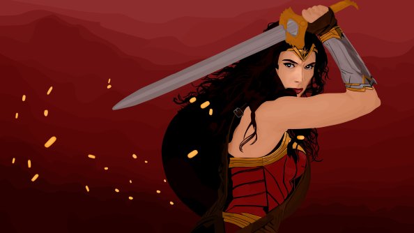 Wonder Woman Vector Artwork