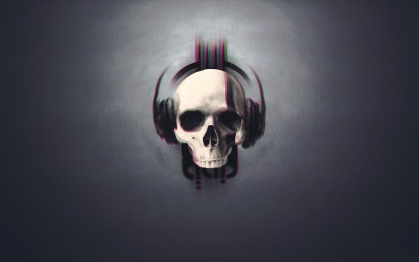 Skull Glitch Art