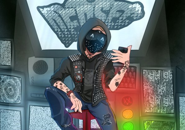 Watch Dogs 2 Game Cartoonic Artwork