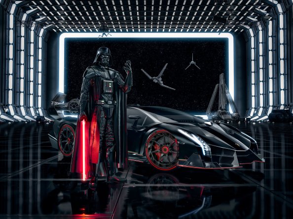 Lamborghini Veneno Darth Vader