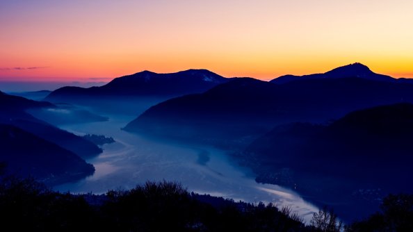 Forest Water Mountains