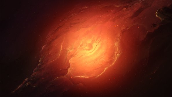 Scifi Nebula Orange Space 5k