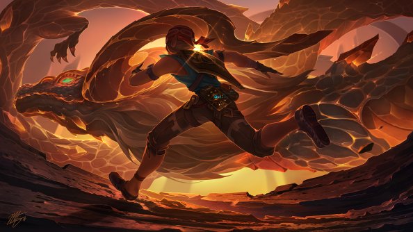 Link And Dinraal From The Legend Of Zelda