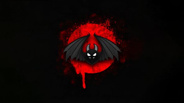 Bat Bird Minimal Red Black 4k