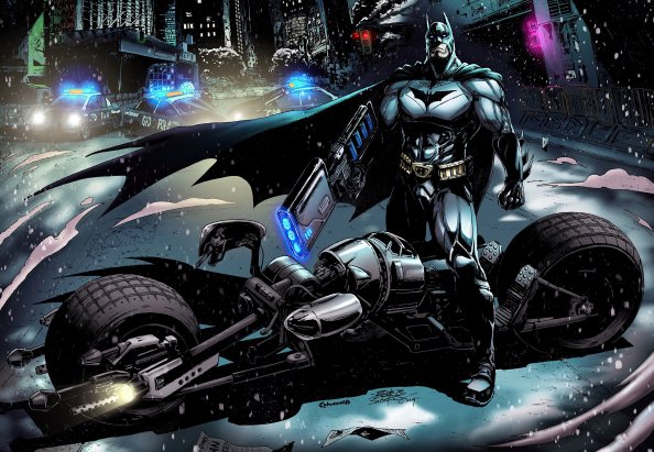 Police Chasing Batman Batmobile