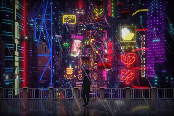 In Cyberpunk City 4k