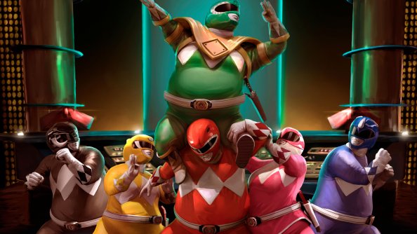 Fat Power Rangers Heroes 4k
