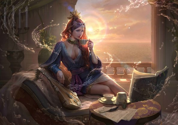 Queen Morning Coffee Fantasy 4k