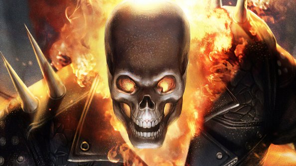 Ghost Rider Fire Mask 4k