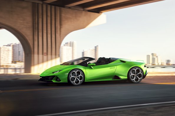 2019 Lamborghini Huracan Evo Spyder Side View