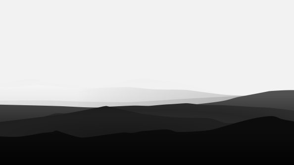 Minimalist Mountains Black And White
