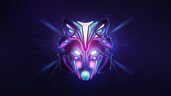 Wolf Colorful Minimalism