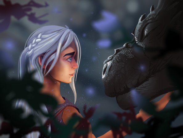 Daenerys Targaryen With Dragon Art