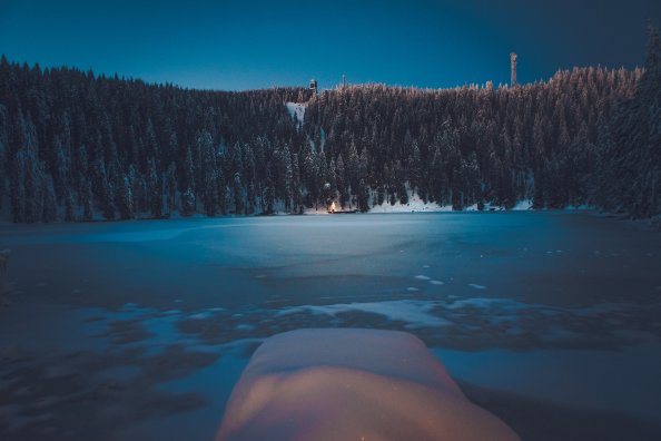 Winter Forest Landscape Mountains Snow Trees