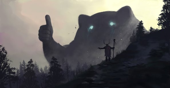 Druids Spirits Giant Thumbs Up
