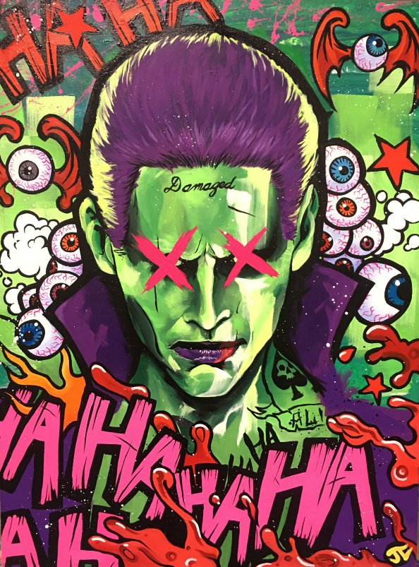 Joker Damaged Painting