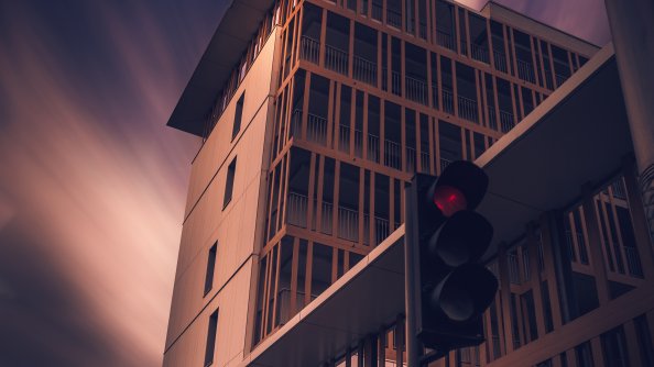 Building Traffic Lights Street Outdoors 4k