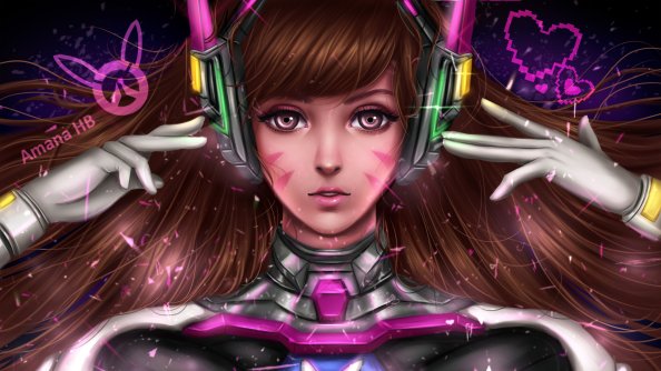 DVa Overwatch Digital Fanart