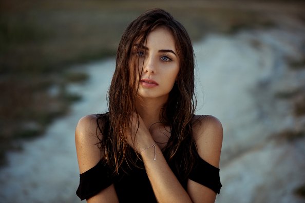 Blue Eyes Girl Depth Of Field