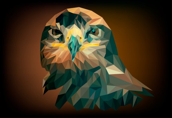 Artistic Abstract Owl