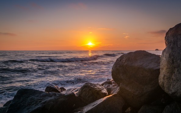 Sunset At Buccaneer Beach 4k