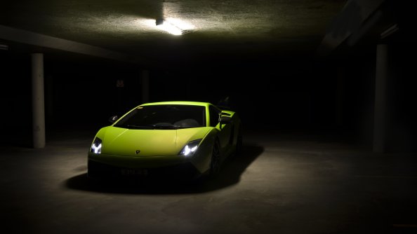 Lamborghini In Parking Lot