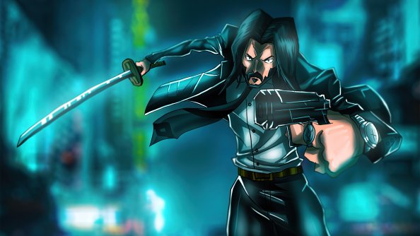 John Wick With Sword 4k