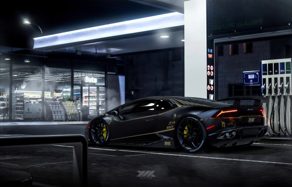 Lamborghini Black 4k