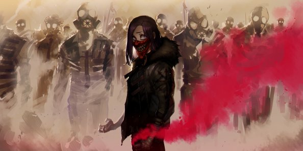 Gas Mask Riot 4k