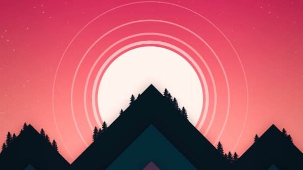 Minimal Morning Mountains 4k