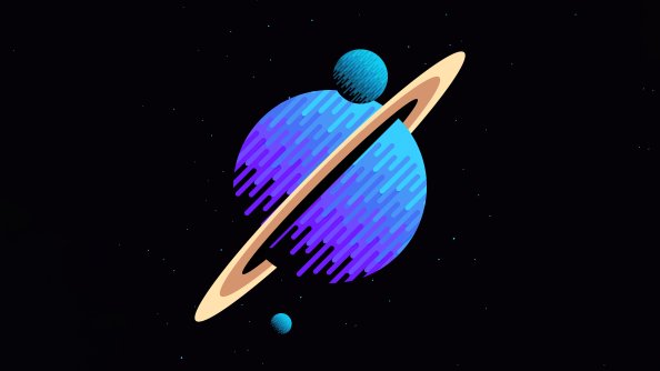 Planets Bit Art 4k