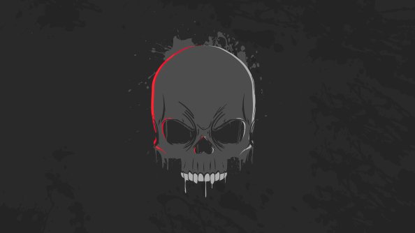 Skull Dark Minimalism 4k