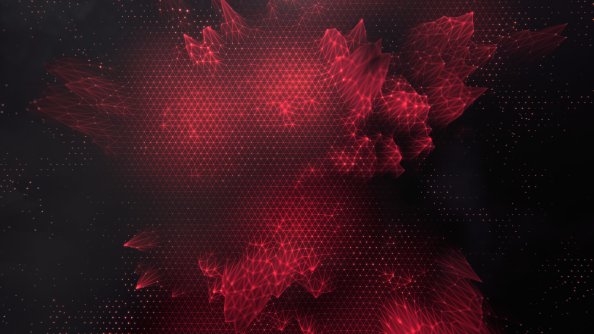 Low Poly Red Triangle Art Abstract