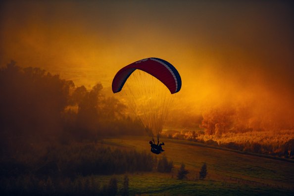 Parachuting Landscape Nature