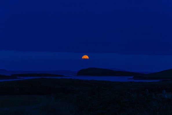 Blue Sky Dark Sunset