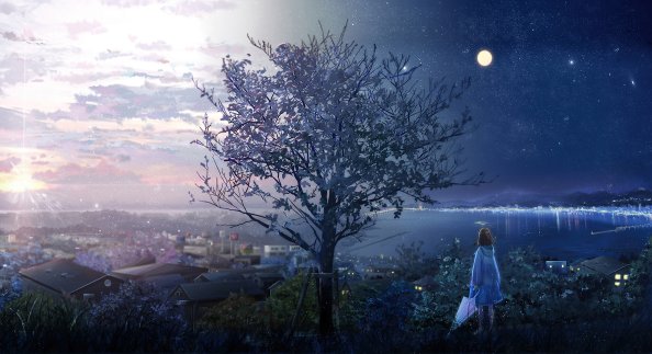 Anime Girl Raincoat 4k