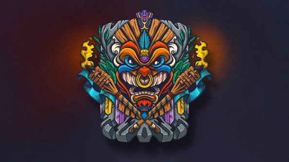 Tiki Totem Illustration 5k