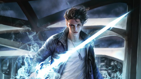 Asian Guy With Lighting Sword