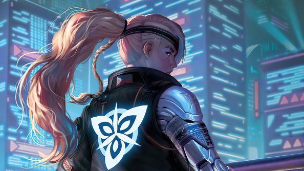 Cyberpunk Ponytail Girl 4k